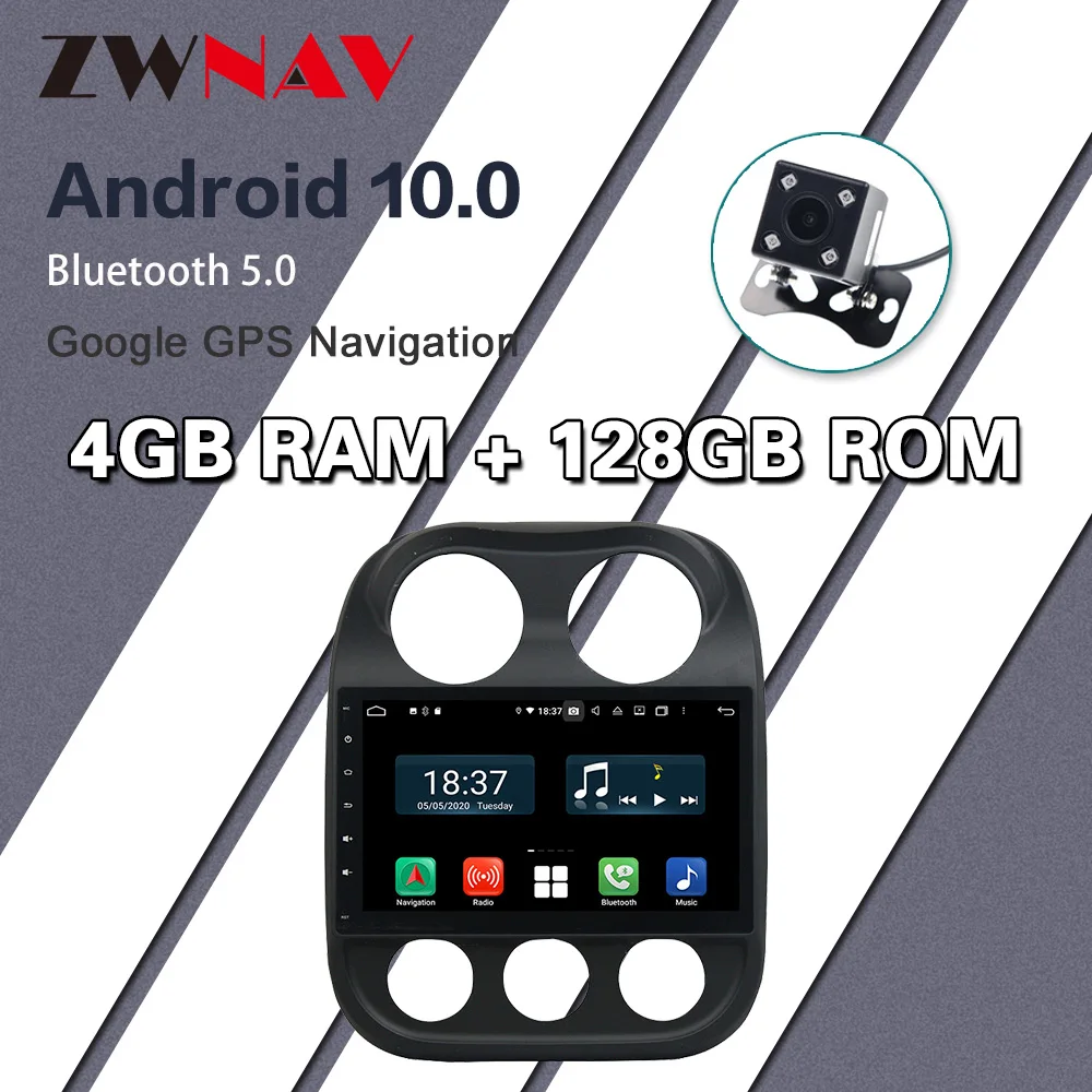 

128GB Carplay Android 10 screen Multimedia DVD Player for Jeep Compass 2014 2015 WiFi GPS Navigation Auto Audio Stereo Head unit