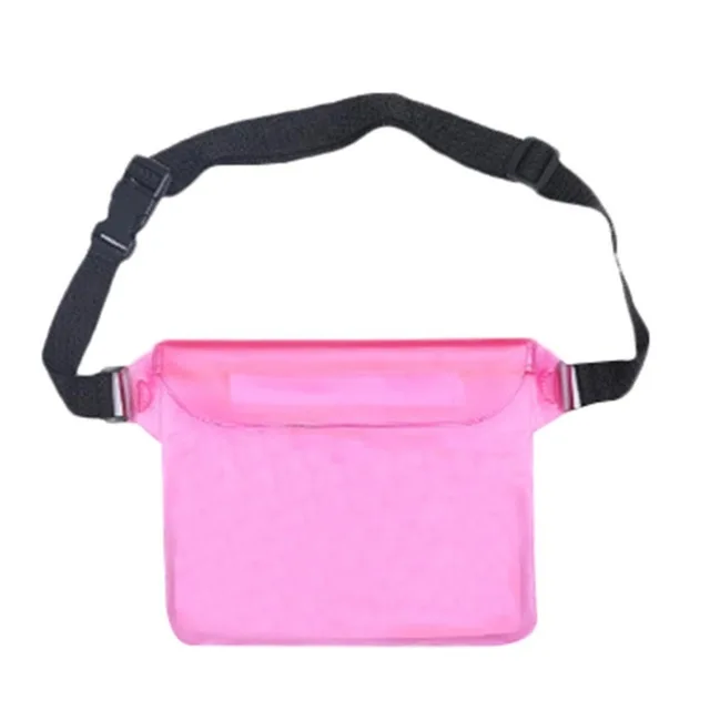 Водонепроницаемая сумка для плавания для мобильного телефона, регулируемая поясная сумка, сумки на плечо для спорта на открытом воздухе - Цвет: Pink