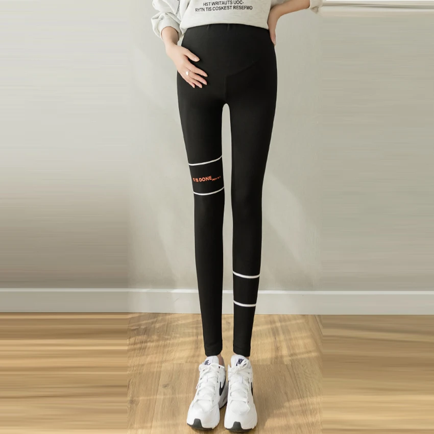 Across V Low Waist Belly Cotton Maternity Legging Spring Casual Skinny Pants Clothes for Pregnant Women Autumn Pregnancy