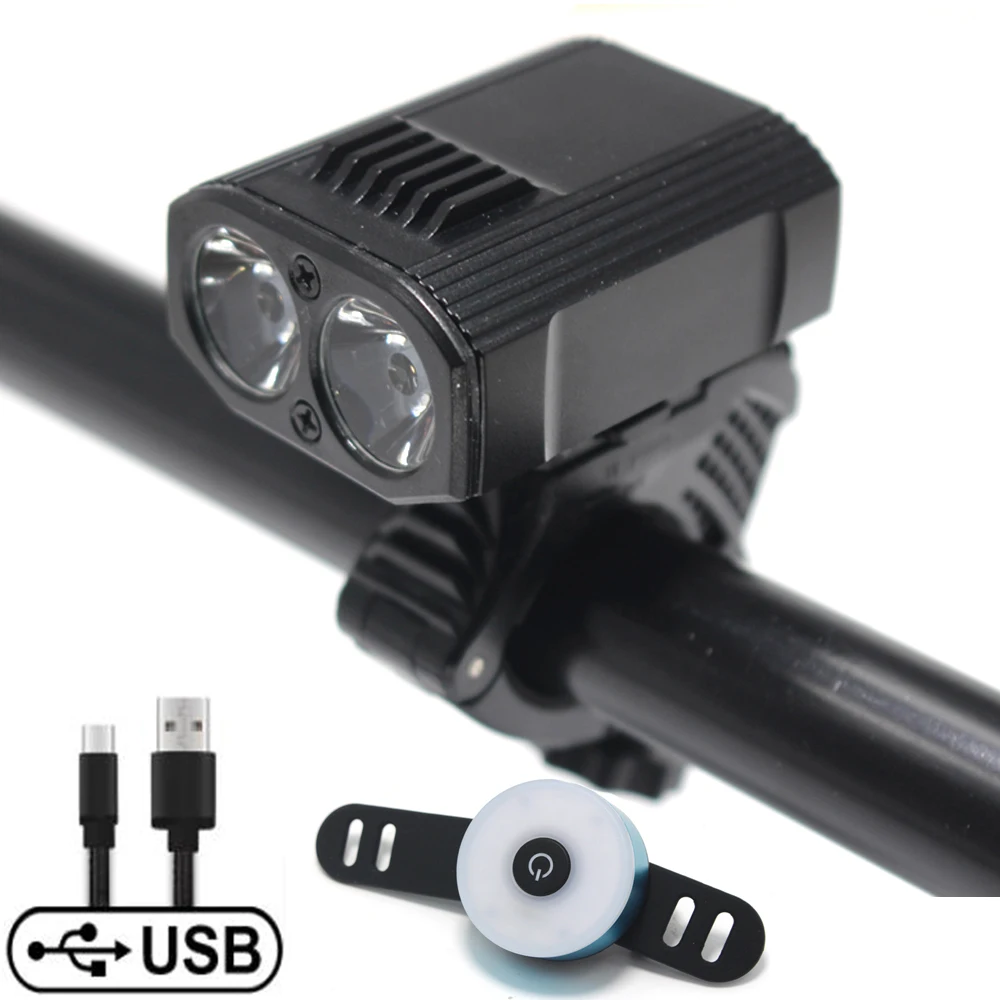Велосипед светильник Водонепроницаемый USB Перезаряжаемые 5 режима MTB Велоспорт