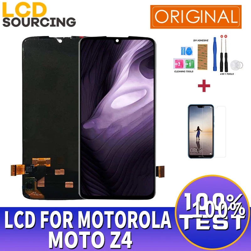 

ORIGINAL 6.4" LCD Display For Motorola Moto Z4 LCD Screen Touch Screen Digitizer Assembly For Moto Z4 Display Replacement Screen