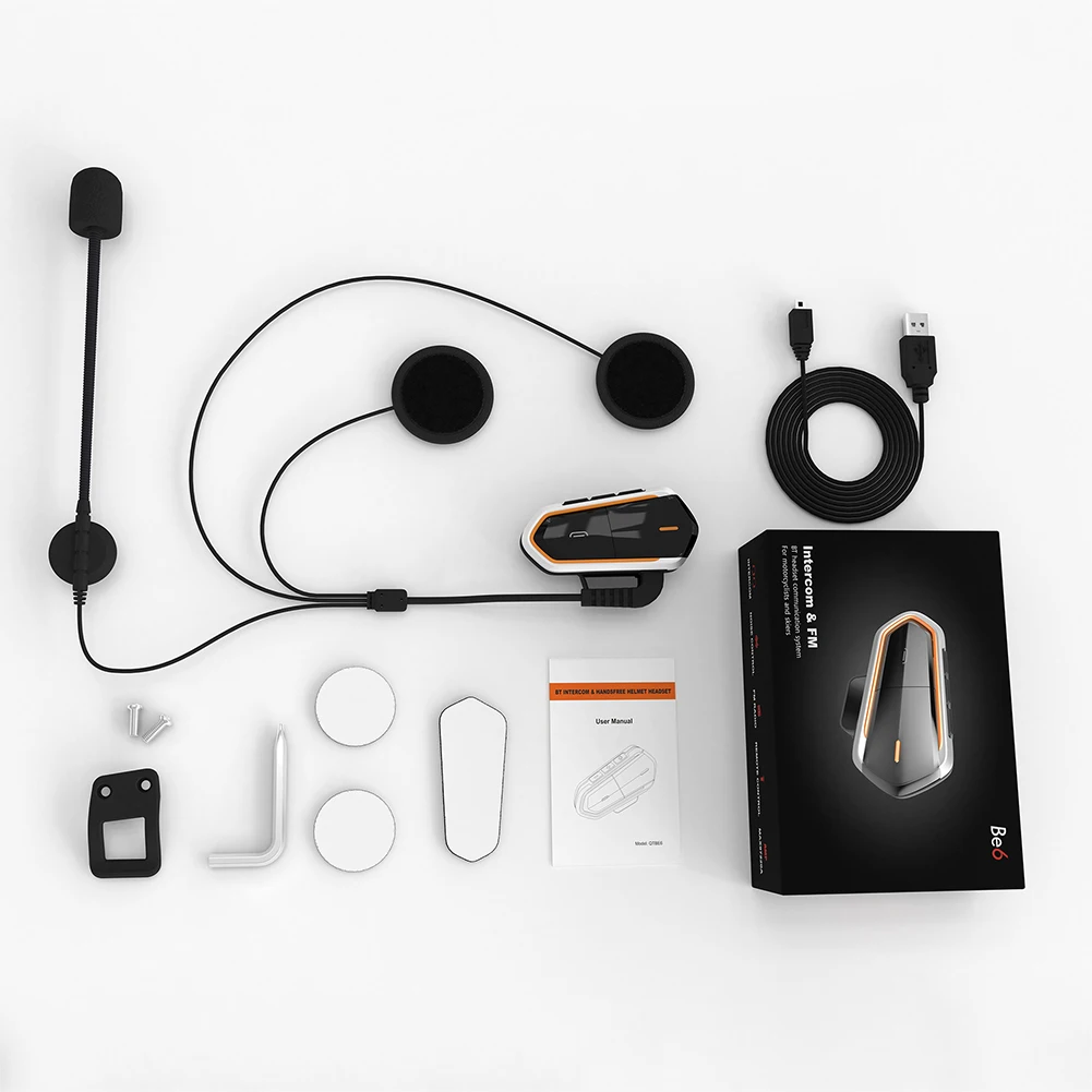 Fodsports 2 шт. BT-S2 Pro мотоциклетный шлем домофон мотоцикл беспроводная bluetooth гарнитура Водонепроницаемый BT переговорные с FM