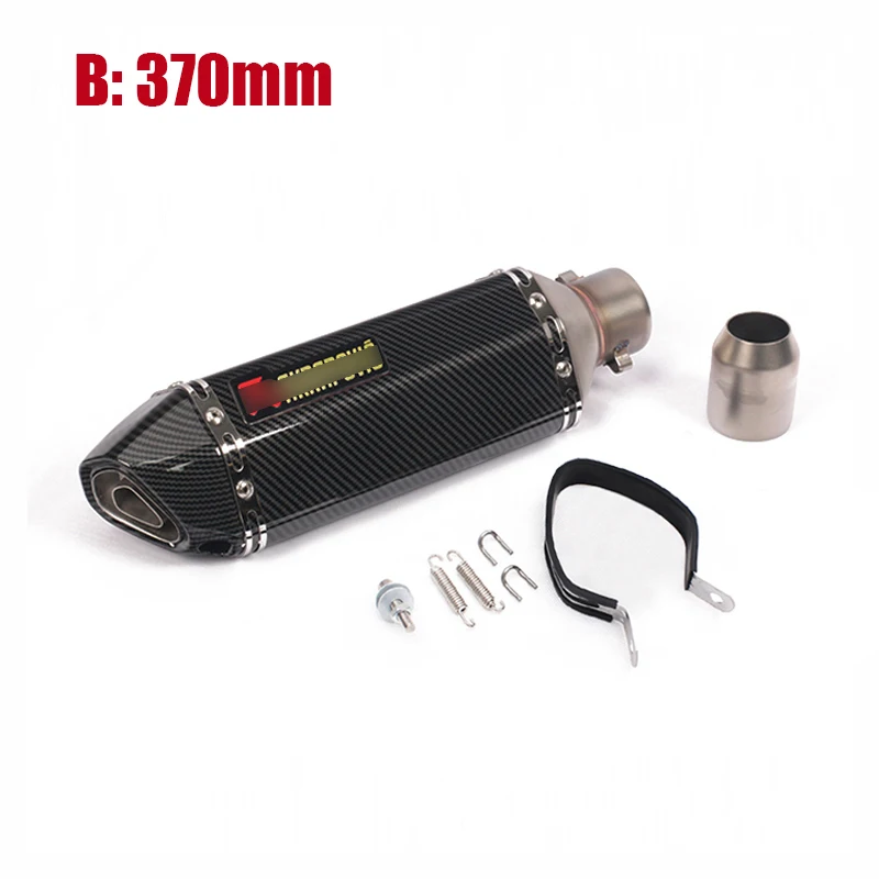 38-51mm Universal Motorcycle Exhaust Pipe Stainless Steel Aluminum Muffler End Tips 310mm 370mm 470mm for Dirt Street Bike ATV