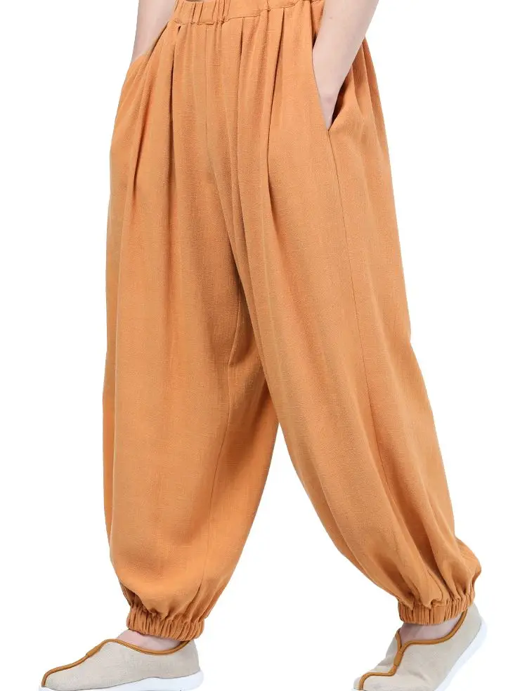 High Quality Cotton Buddhist Zen Buddha Bloomers Lay Pants Shaolin Monk Kung Fu Martial Arts Wushu Trousers Black/blue