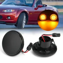 Répéteur latéral de haute qualité pour Mazda MX5 MX5 MK1 MK2 MK3 89 2015, 2 pièces, indicateur fumé, feux de voiture