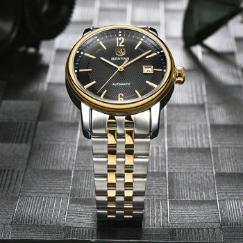 

Reloj Hombre BENYAR Brand Luxury Men Watches Fashion Full Steel Casual Waterproof Automatic Watch Men Clock Relogio Masculino