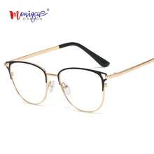 Модные очки кошачий глаз для женщин солнцезащитные очки для чтения мужские винтажные прозрачные линзы роскошные плоские зеркальные обычные очки