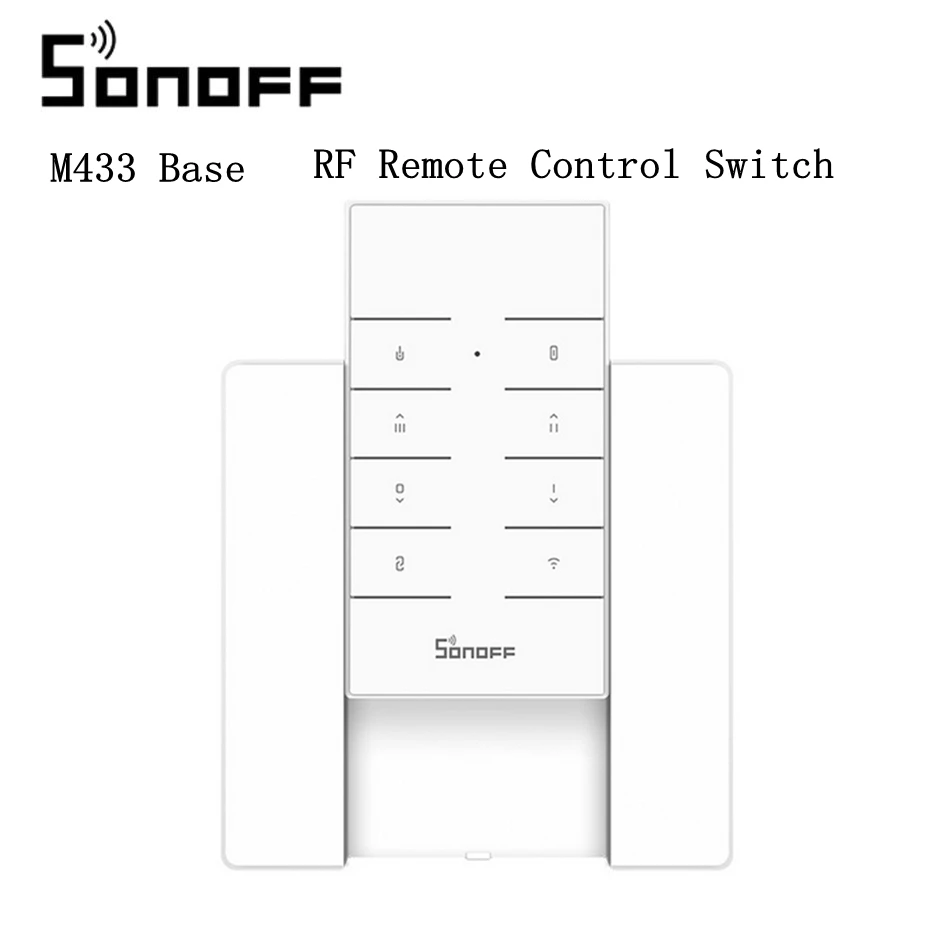 

SONOFF RM433 Base RF Remote Control Switch 8 Keys Custom 433 MHz Works With SONOFF RF/Slampher/4CH Pro/TX Series/RF Bridge