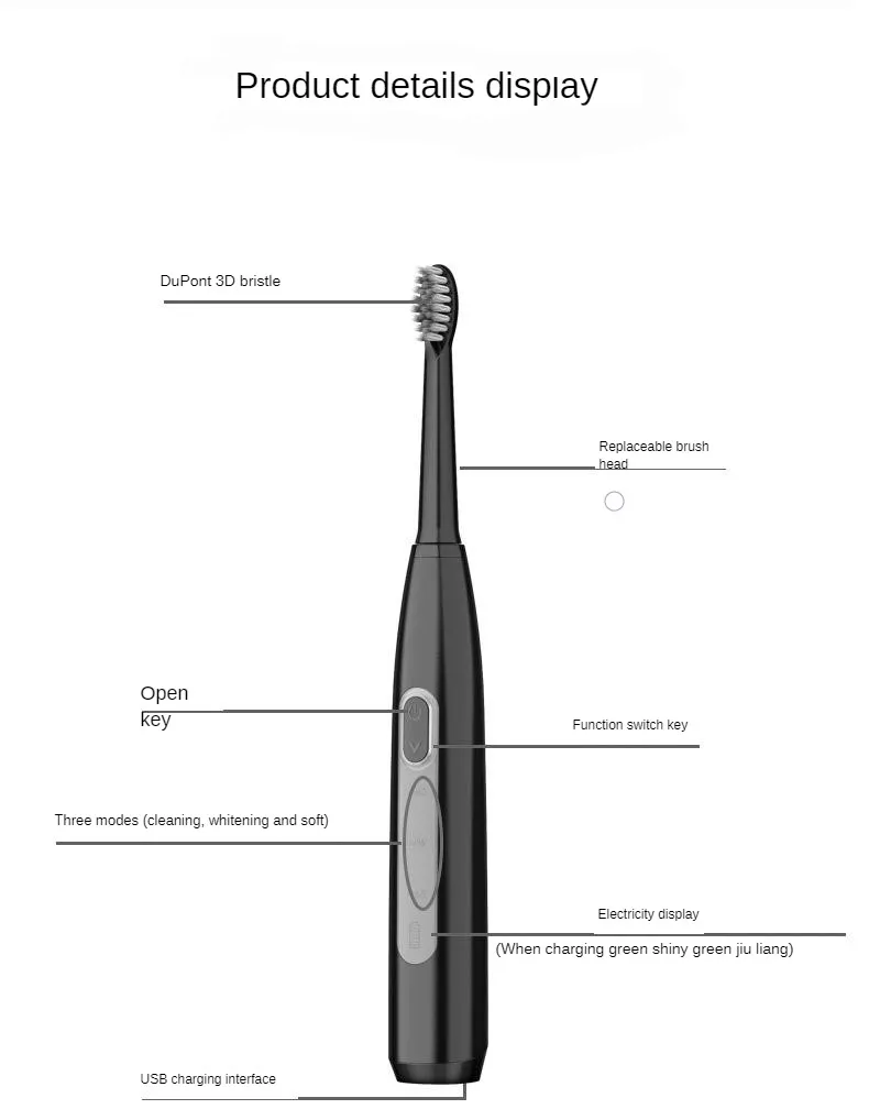 Kent электрическая зубная щетка для взрослых перезаряжаемая звуковая ультра-Автоматическая Мягкая щетина водонепроницаемый отбеливающий набор для пар для мужчин и женщин Sm