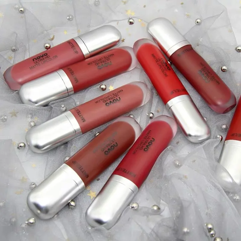 NOVO Velvet Matte Lipstick Lip Gloss Waterproof Nutritious Smooth Texture Long Lasting Lips Makeup Beauty Cosmetics NOVO Velvet Matte Lipstick Lip Gloss Waterproof Nutritious Smooth Texture Long Lasting Lips Makeup Beauty Cosmetics