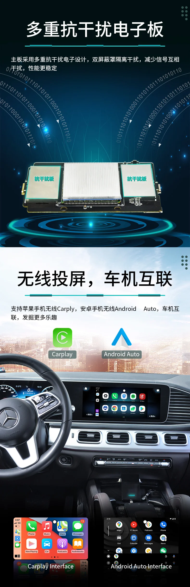 Carplay Tv Box Android Auto Wireless Apple Carplay support HDMI Netflix Car Play ai box for