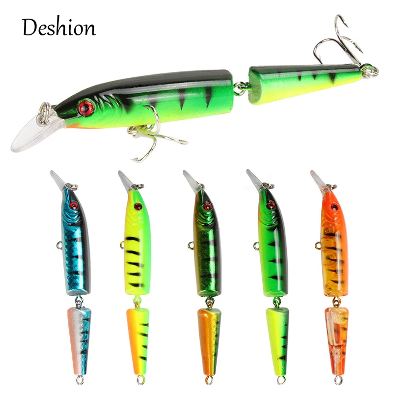 

Deshion New Artificial Swimbait Multi Jointed Fishing Lure 10.5cm 9g 2-segment Hard Bait 6# Hook Wobblers Sea Fishing Bait