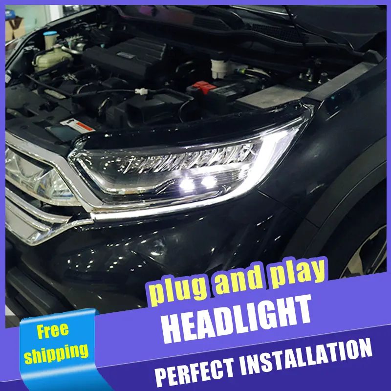2 шт. автомобильный стиль светодиодный фары для Honda CRV- для CRV головной лампы светодиодный DRL Объектив двойной луч H7 HID Xenon Биксеноновые линзы