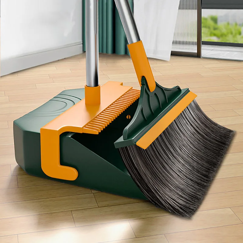 Practical Broom Dustpan Set Foldable Broom With Water Scraper Windproof