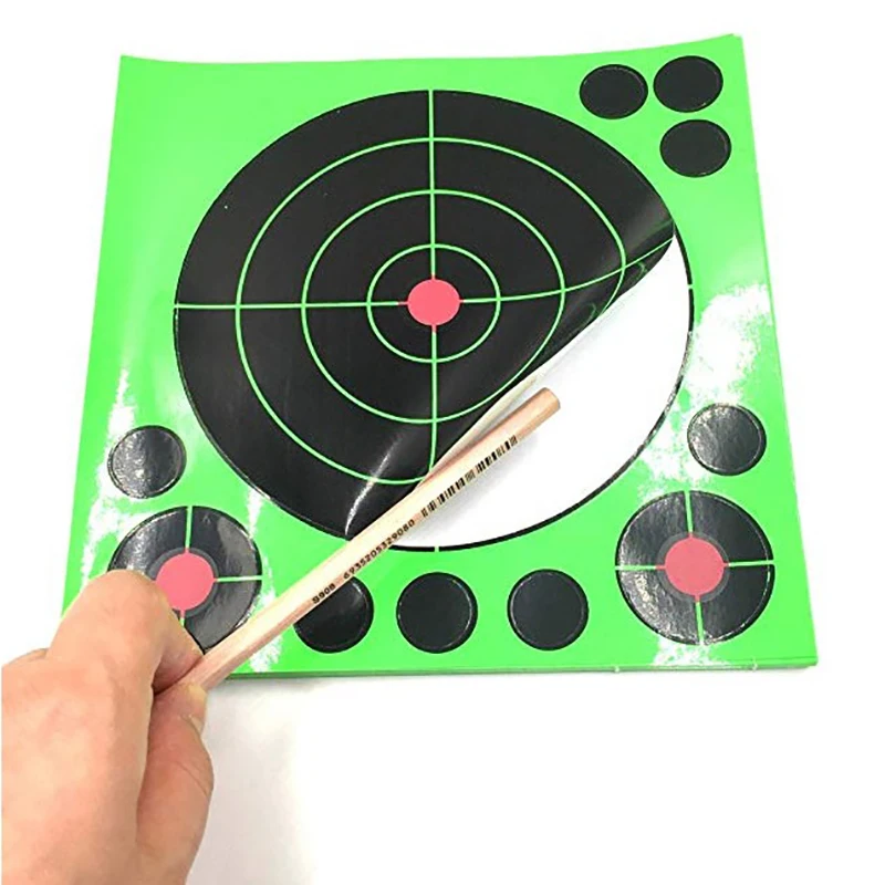25Pcs Target Paper Fluorescence Shooting Hunting Target Accessory