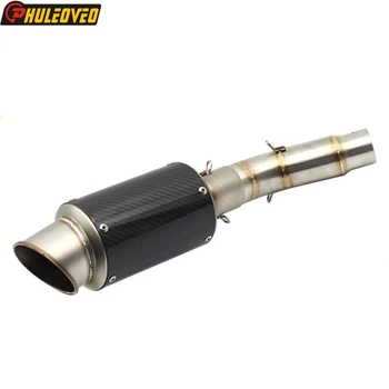For Suzuki GSR750 2011-2020 Motorcycle Exhaust Silencer Muffler Escape with Middle Link Pipe Carbon Fiber Exhaust Escape Demper