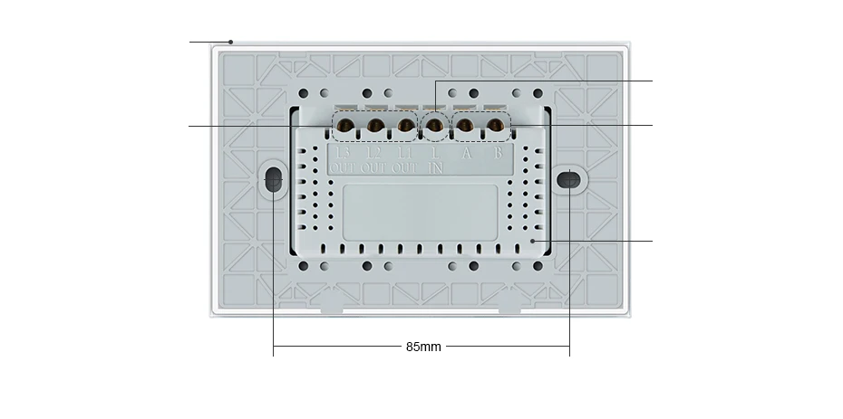 Livolo AU/US StandardTouch переключатель, VL-C903S-11, белый, с украшением в виде кристаллов Стекло Панель, 3-ган 2-полосная сенсорный Управление светильник переключатель