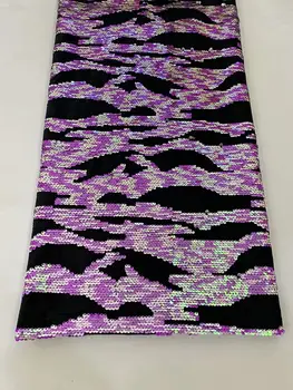 

velvet lace fabric 2020 high quality african french net lace fabric with sequins african french lace for women dress