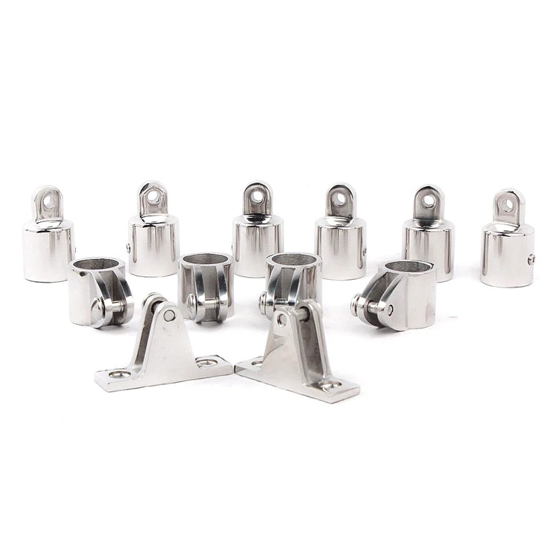 

HLZS-316 Stainless Steel 3-Bow Bimini Top Boat Stainless Steel Fittings Marine Hardware Set Boat Accessories Marine - 12 Piece