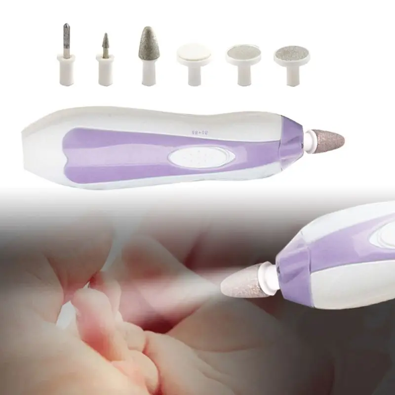 Electric Baby Nail File Tool Newborn Safe Trimmer Toddler Fingernails Toes Care