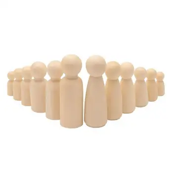 

Wood People 40pcs 43mm DIY Craft Graffiti Children Painted Ornament Boy Girl Toy for Gifts and Crafts Arrangements