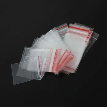 

100Pcs 4x6cm Zip Jewelry Pill Reclosable Resealable Pouch Plastic Clear Bags