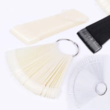 Carte de couleur noire claire naturelle, présentoir de faux ongles ronds, faux nuancier avec anneau, outils de conception acrylique GLA23