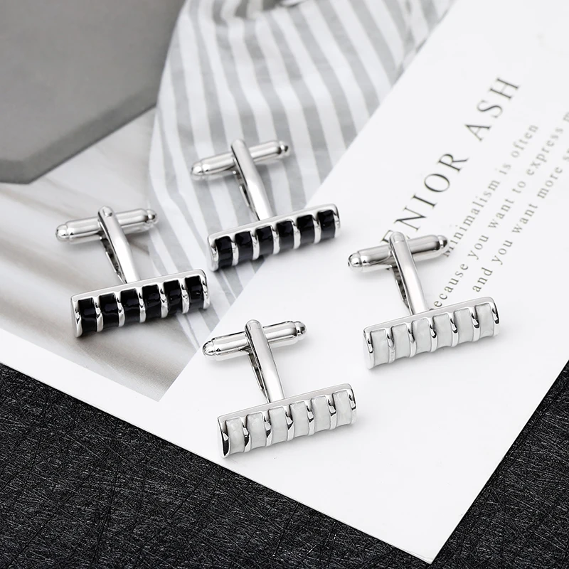 

New Arrive Rectangular Geometric Stripe Creative Cufflinks High-End Successful Men's Choice of Classic Cufflinks Free Shipping