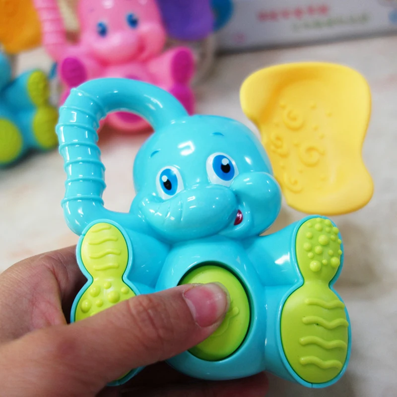1 шт. детские погремушки с изображением слона и оленя, детские развивающие игрушки для новорожденных, мобильные игрушки для мальчиков и девочек
