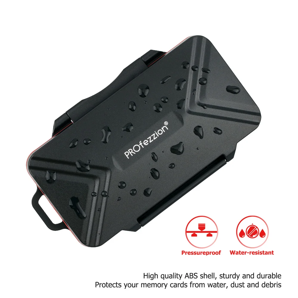 Profezzion-intempéries Cartão de Memória Maleta Suporte de Armazenamento para sd Micro sd cf Cfast Xqd Nano Sim Huawei 48 Slots - Imagem 5