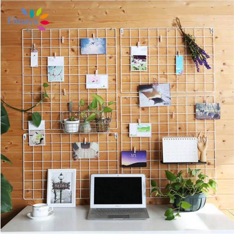 

Valve Grid Photo Wall Simple Iron Art Frame Wall-Mounted Storage Hob Clip Hanging Photo Wall Decoration