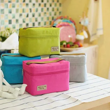 

Portable Lunch Bag Thermal Insulation Lunch Box Tote Cooler Handbag Picnic Bento Pouch Dinner Container School Food Storage Bags