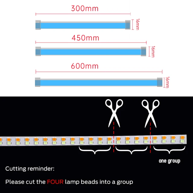 2pcs LED DRL Car Daytime Running Light Flexible Waterproof Strip Auto Headlights White Turn Signal Yellow Brake Flow Lights 12V 2