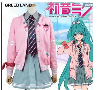 

Vocaloid Project Diva desu Cosplay Costume Hatsune Miku School Uniform Sweet Casual Lolita Anime Cosplay Costumes New Arrivals