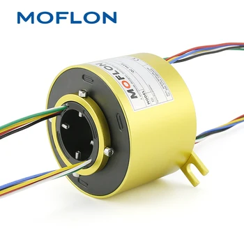 Best Hollow Bore Slip Ring Hole Size 30 Mm With 6 Rings Signal Wire Engineering Machinery Moflon Brand Slip Ring