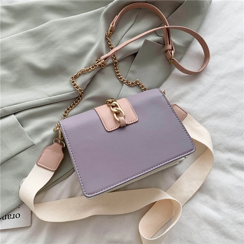 Contrast Color Cross Body Handbag | Muduh Collection