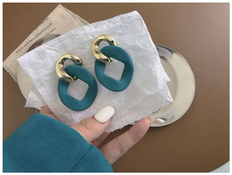 WYBU Super Beautiful Lake Blue Earrings Ins Popular Earrings for Women 2021 New Design Ear Drop Jewelry