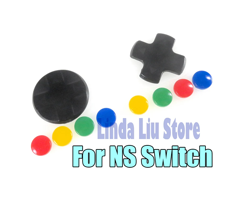 

20sets/lot D-pad Move Cross Direction Button ABXY Key Sticker Joystick Thumb Stick Grip Cap Cover For Nintend Switch Skin Case