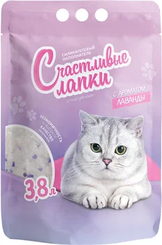 

HAPPY HAPPY PAWS PAWS silica gel filler for the toilet of cats with the scent of lavender