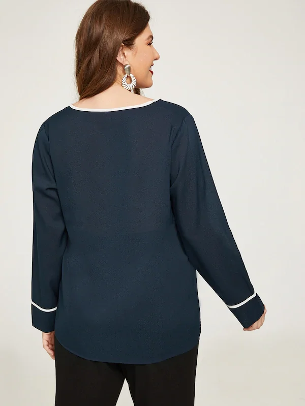 Большие размеры 6XL 5XL XXXXL Женская рубашка с длинным рукавом и v-образным вырезом Весенняя Повседневная шифоновая тонкая женская блузка