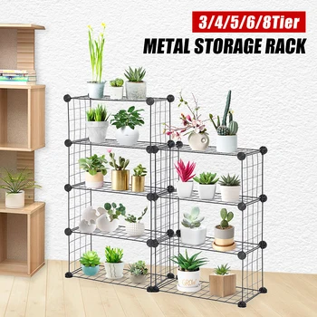 

3/4/5/6/7/8 Tiers Simple Assembly Iron Mesh Dustproof Shoe Rack Storage Organizer Cover Cabinet Shelf for Home Dormitory Shoes