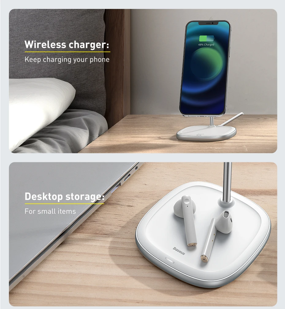 iphone charging pad Baseus Magnetic Wireless Charger Pad Desktop Bracket Phone Stand Quick Wireless Charging For iPhone 12 Pro Max Phone Holder apple charging station