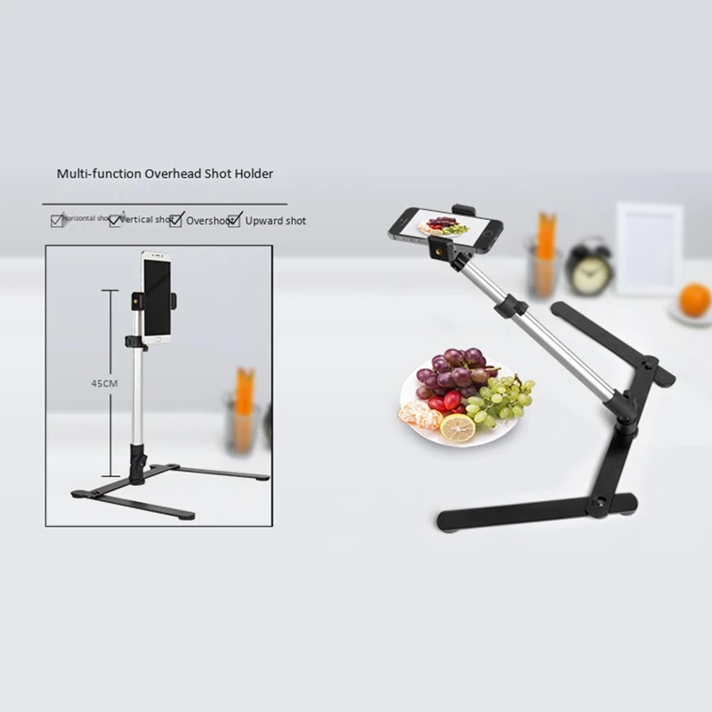 Photography-Adjustable-Table-Top-Stand-Set-Mini-Monopod-Phone-Clip-Fill-In-Light-Bluetooth-Control-Hot (6)