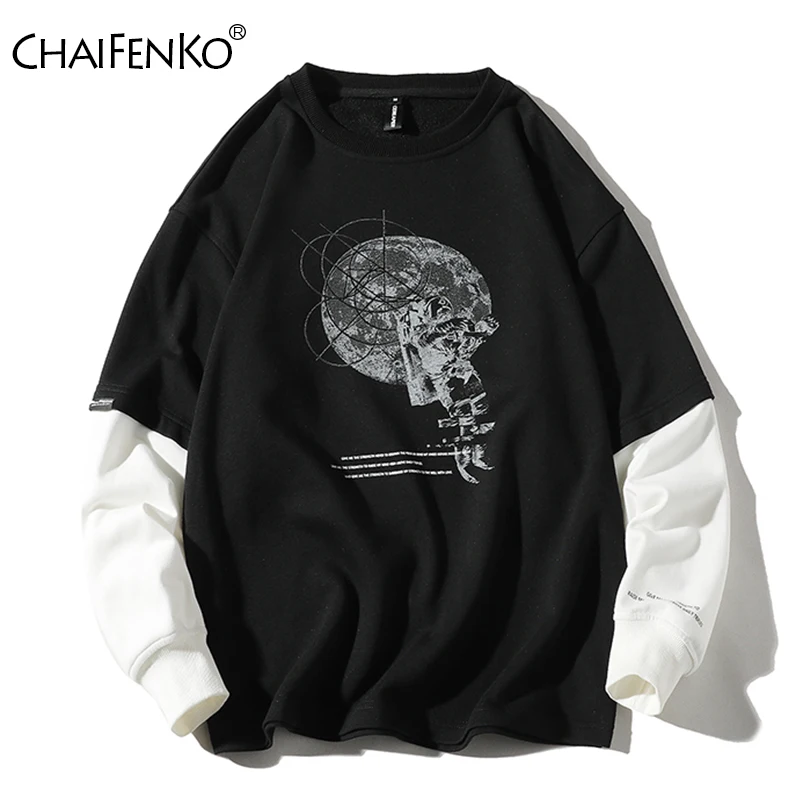 

CHAIFENKO Fashion Brand Men Pullover Sweatshirts 2020 Spring Autumn Printing Men Sweatshirts Hoodies Hip Hop Streetwear Hoodie