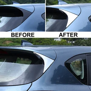 Image 2 - For Mazda CX 5 CX5 KE Chrome Rear Window Side Wing Spoiler Triangle Pillar Post Cover Trim Sticker Protector 2013 2014 2015 2016