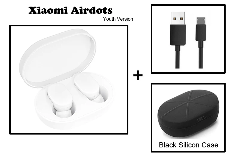 Xiaomi AirDots Молодежная версия TWS беспроводные Bluetooth наушники 5,0 с микрофоном и зарядной док-станцией - Цвет: Airdots youth Case B