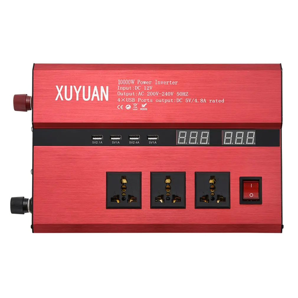 10000 Вт Солнечный инвертор USB светодиодный дисплей AC/DC синусоида конвертер 3000Вт/4000 Вт/5000 Вт Солнечный инвертор светодиодный синусоидальный преобразователь