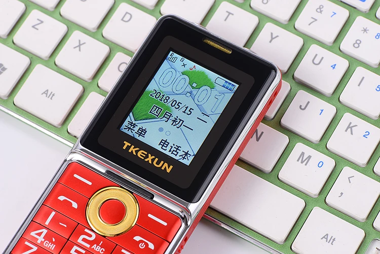 TKEXUN G6000 флип металлический корпус мобильный телефон Dual SIM Quad Band двойной фонарик SOS быстрый набор большой голосовой мобильный телефон