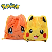 Sac de rangement de personnages de dessin animé Pokemon Pikachu, pochette avec cordon de serrage, porte monnaie, cadeaux d'anniversaire