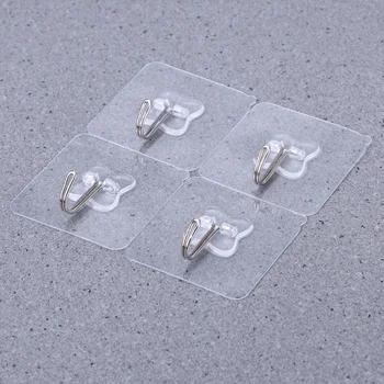 

5pcs Pack Transparent PVC Strong Suction Cup Sucker Window Wall Hooks Hanger For Kitchen Bathroom